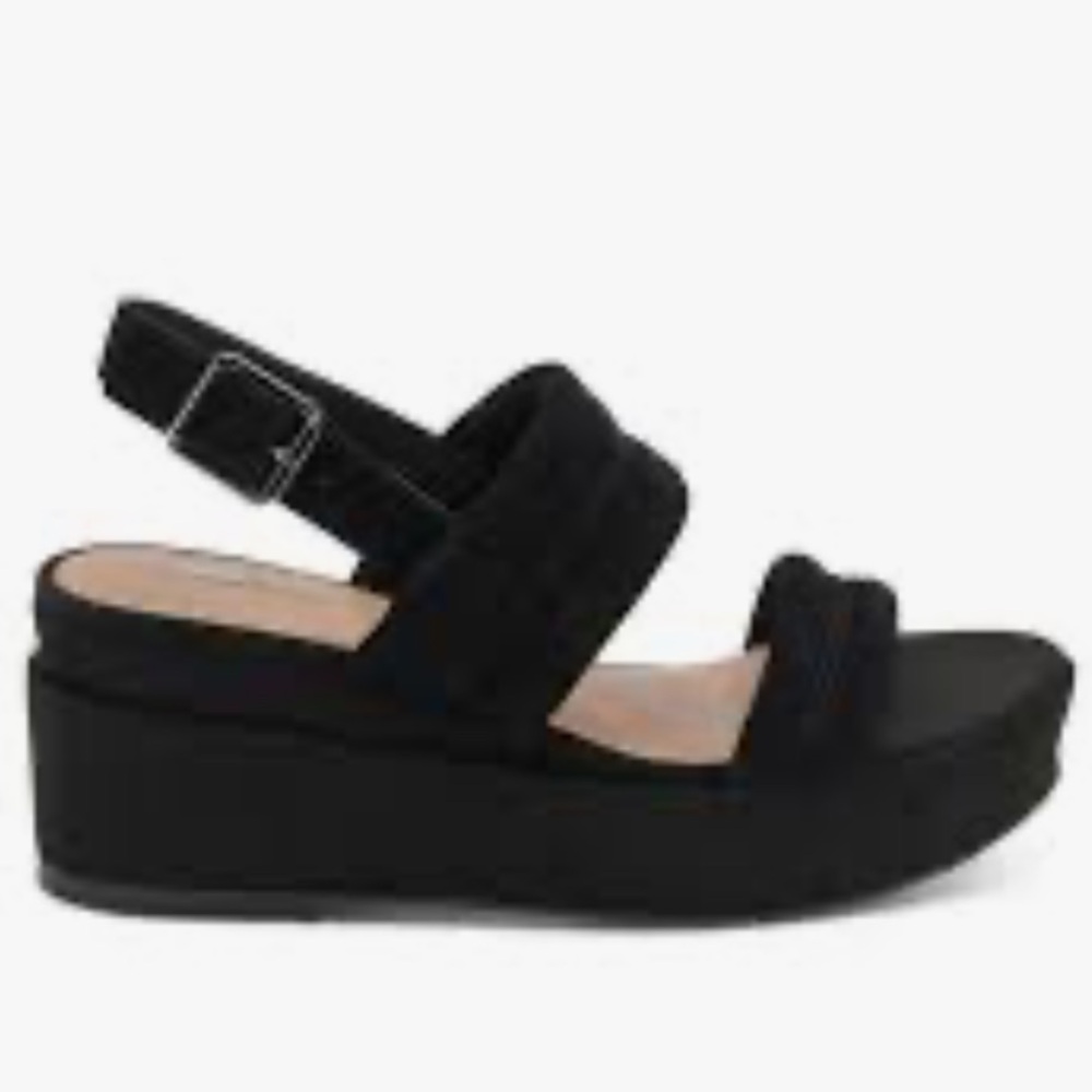 Aqua College Women’s Nuria Black Sued Sandals Size 7.5 NEW